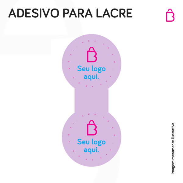 Adesivo para lacre de sacola